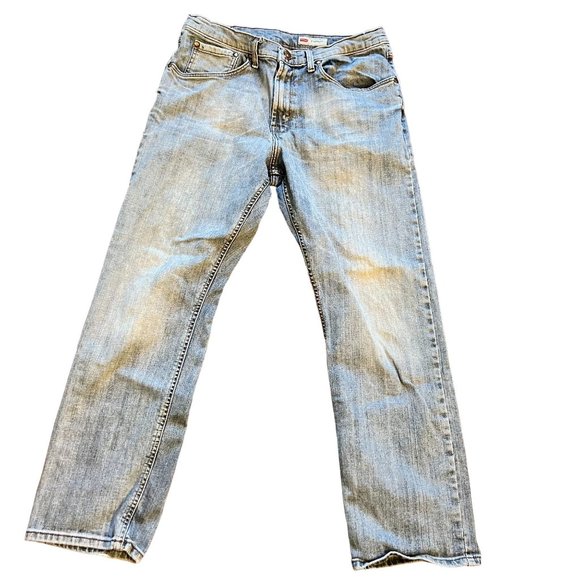 Wrangler Denim - Wrangler Straight Fit Light Wash Blue Denim Jeans SIZE 31